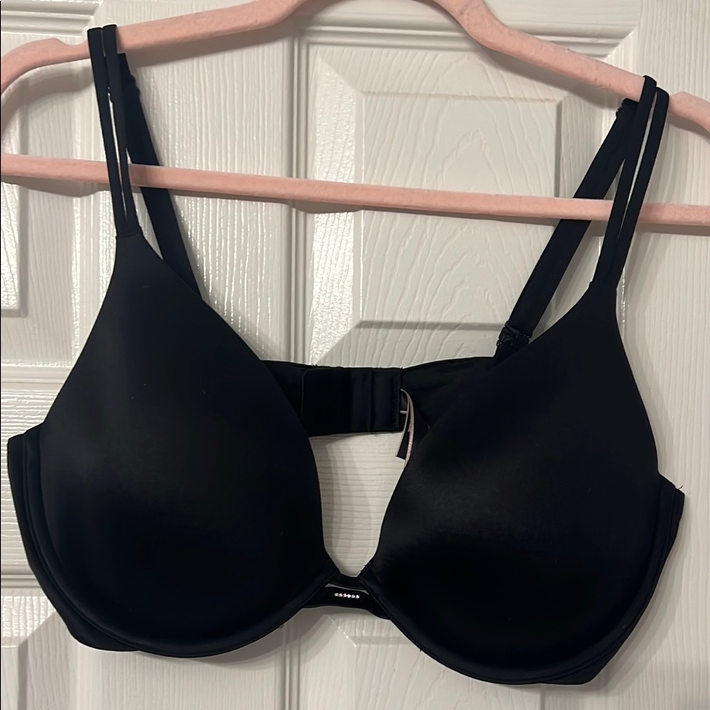 Victoria's Secret Black Bra with Keyhole Detail and Molded Cups